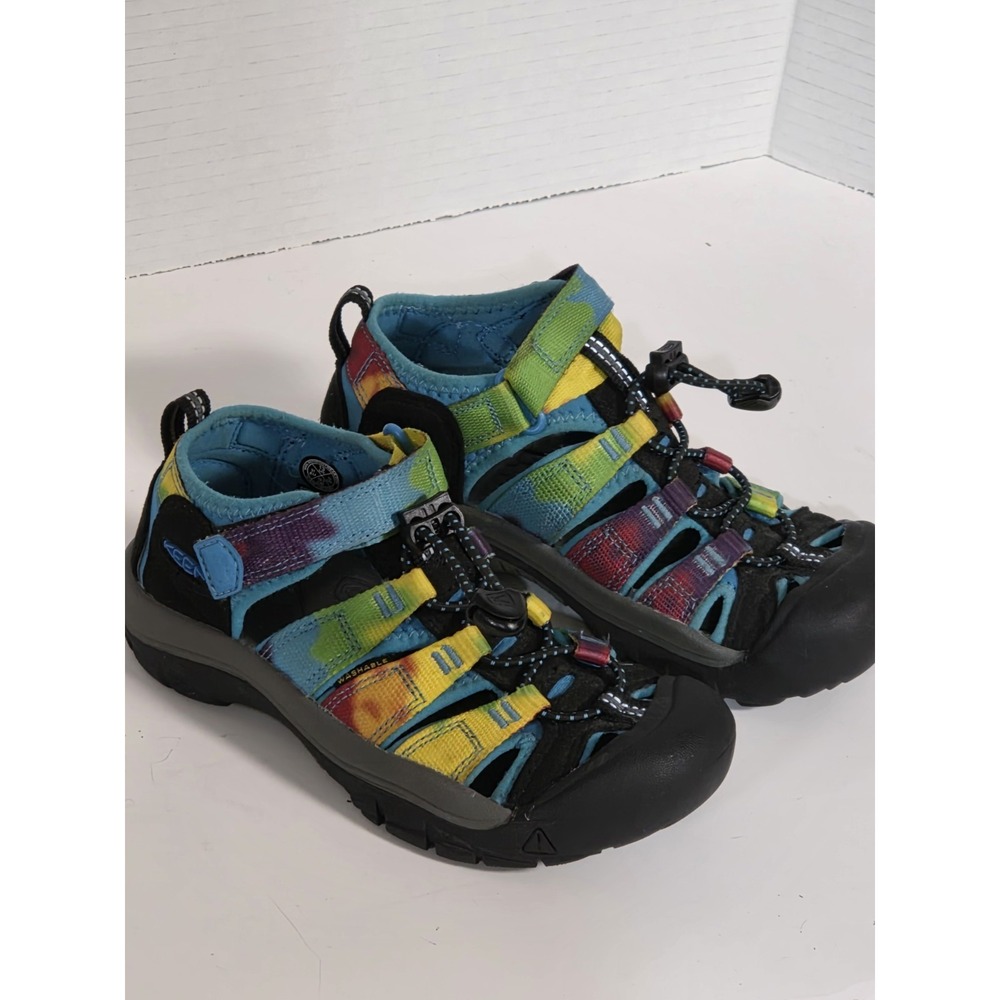 KEEN Newport Sz 13 H2 Kids Rainbow Tie Dye Closed Toe Water Shoes Sport Sandals - Picture 3 of 16